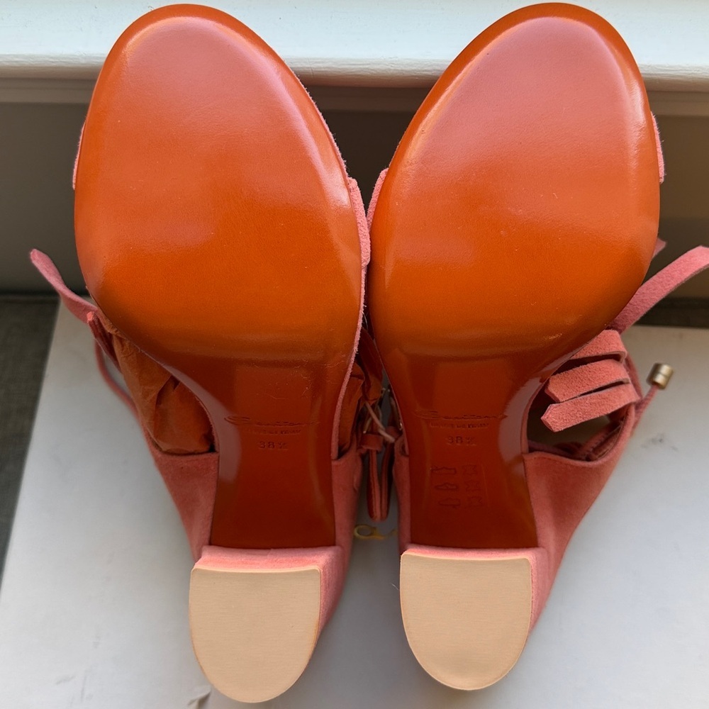 Santoni Fringe Heeled Sandals 38.5 - Picture 8 of 14